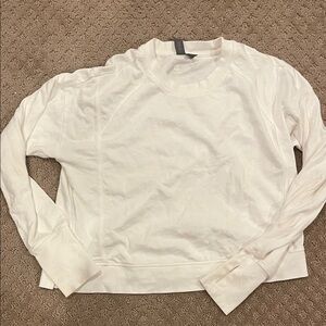 Sweaty Betty M White Crewneck Sweatshirt